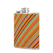 かわいいカラフル先住民アステカ模様デザイン フラスク (左)