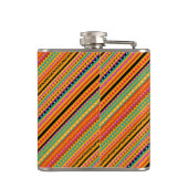 かわいいカラフル先住民アステカ模様デザイン フラスク (裏面)