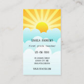 かわいいカラフル先生名刺 名刺 (裏面)