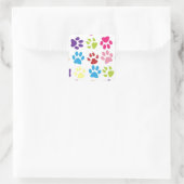 かわいいカラフル前足のパターン スクエアシール (バッグ)