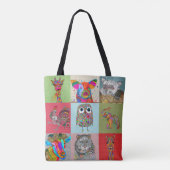 かわいいカラフル動物園と農園動物トートバッグ トートバッグ (裏面)