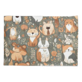 かわいいカラフル動物 枕カバー (裏面)