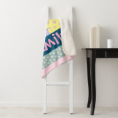 かわいいカラフル君は私のサンシャインモノグラムベビー シェルパブランケット (インサイチュ)