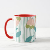 かわいいカラフル夏お祝いファミリーレッドブルー マグカップ (左)