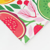 かわいいカラフル夏のトロピカルフルーツおもしろいパターン フリースブランケット (角)