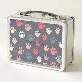 かわいいカラフル大きな手が私の友最高の人を写す メタルランチボックス (裏面)