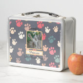 かわいいカラフル大きな手が私の友最高の人を写す メタルランチボックス (インサイチュ)