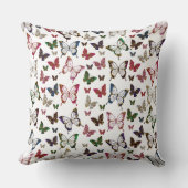 かわいいカラフル大理石バタフライ春パターン クッション (正面)