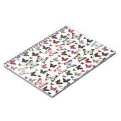 かわいいカラフル大理石バタフライ春パターン ノートブック (左側)