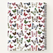 かわいいカラフル大理石バタフライ春パターン ノートブック (裏面)