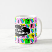 かわいいカラフル女の子デザイン コーヒーマグカップ (正面右)