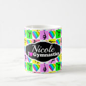 かわいいカラフル女の子デザイン コーヒーマグカップ (中央)