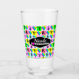 かわいいカラフル女の子デザイン タンブラーグラス