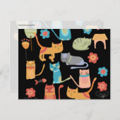 かわいいカラフル子ネコが猫好きに ポストカード (正面/裏面)