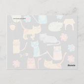 かわいいカラフル子ネコが猫好きに ポストカード (裏面)