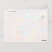 かわいいカラフル子ネコが猫好きピンク ポストカード (裏面)