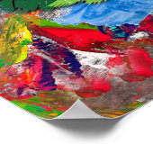 かわいいカラフル子猫お洒落 ポスター (角)