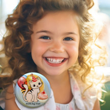 かわいいカラフル子猫誕生日ボタン