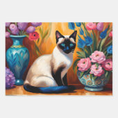 かわいいカラフル子猫 ラッピングペーパーシート (正面2)