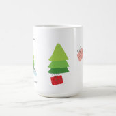 かわいいカラフル家族イラストレーション コーヒーマグカップ (中央)