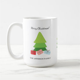 かわいいカラフル家族イラストレーション コーヒーマグカップ