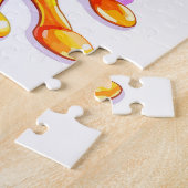 かわいいカラフル小さなカエル ジグソーパズル (側面)