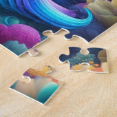 かわいいカラフル小さなプリンセスと虹 ジグソーパズル (側面)