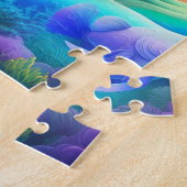 かわいいカラフル小さな魚プリンセス ジグソーパズル (側面)