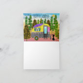 かわいいカラフル幸せなキャンパーのグリーティングカード サンキューカード (内部)