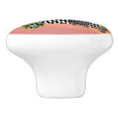 かわいいカラフル幸せなキャンパー セラミックノブ (側面)