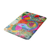 かわいいカラフル幸せな豚とハートバスマット バスマット (アングル)