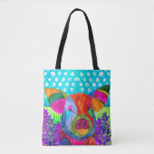 かわいいカラフル幸せな豚トートバッグ トートバッグ (正面)