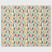 かわいいカラフル幽霊ハロウィーン ラッピングペーパー (フラット)