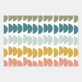 かわいいカラフル幾何モダン形状 ラッピングペーパーシート (正面3)