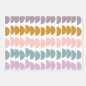 かわいいカラフル幾何モダン形状 ラッピングペーパーシート (正面2)