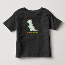 かわいいカラフル恐竜キッズTシャツ
