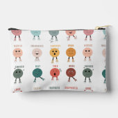 かわいいカラフル感覚感情顔表 アクセサリーポーチ (裏面)