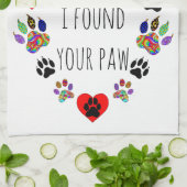 かわいいカラフル手で印刷キッチンタオル キッチンタオル (折り畳み)