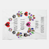 かわいいカラフル手で印刷キッチンタオル キッチンタオル (横)