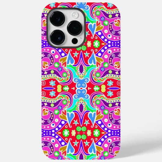 かわいいカラフル手描きパターン封筒 Case-Mate iPhoneケース (裏面)