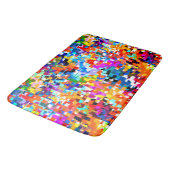 かわいいカラフル抽象芸術の正方形のノートブック バスマット (アングル)