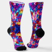 かわいいカラフル抽象芸術ジュエリーテクスチャ ソックス (傾斜あり)