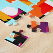 かわいいカラフル抽象芸術スクウェアのノートパソコンスタイル ジグソーパズル (側面)