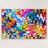 かわいいカラフル抽象芸術スクウェアのノートパソコンスタイル ジグソーパズル (横)