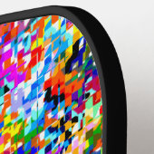 かわいいカラフル抽象芸術スクウェアのノートパソコンスタイル ピックルボールラケット (左詳細)