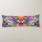 かわいいカラフル抽象芸術スクウェアのノートパソコンスタイル ボディピロー (裏面)