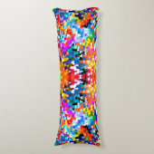 かわいいカラフル抽象芸術スクウェアのノートパソコンスタイル ボディピロー (正面縦)