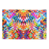 かわいいカラフル抽象芸術スクウェアのノートパソコンスタイル 枕カバー (裏面-左)