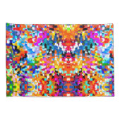 かわいいカラフル抽象芸術スクウェアのノートパソコンスタイル 枕カバー (裏面-右)