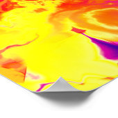 かわいいカラフル抽象芸術ファントム装飾用クッション ポスター (角)